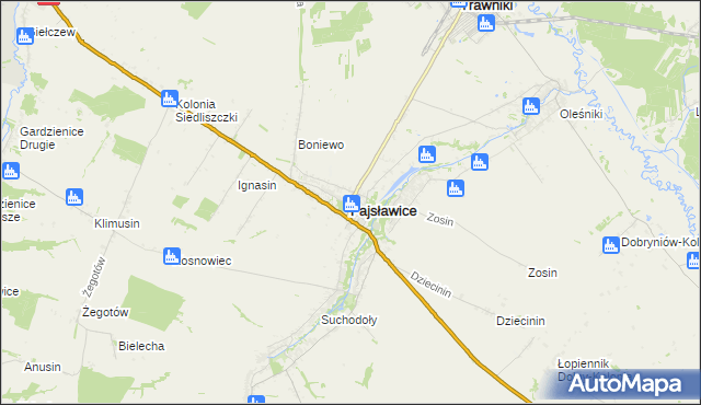 mapa Fajsławice, Fajsławice na mapie Targeo