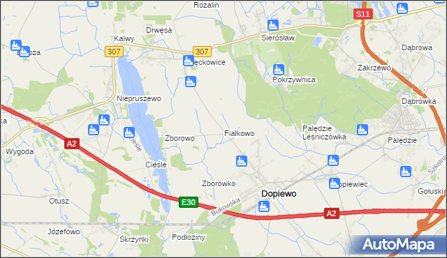 mapa Fiałkowo, Fiałkowo na mapie Targeo