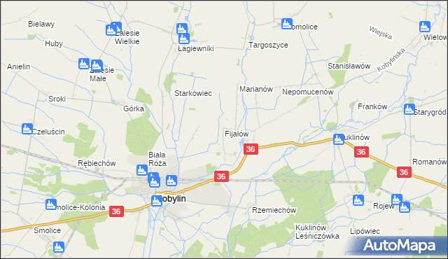 mapa Fijałów, Fijałów na mapie Targeo