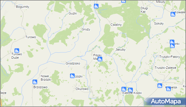 mapa Filipki Małe, Filipki Małe na mapie Targeo