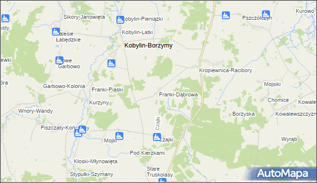 mapa Franki-Dąbrowa, Franki-Dąbrowa na mapie Targeo