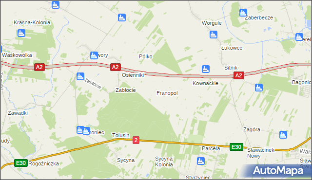 mapa Franopol gmina Biała Podlaska, Franopol gmina Biała Podlaska na mapie Targeo