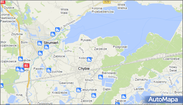 mapa Frelichów, Frelichów na mapie Targeo