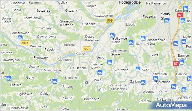 mapa Gaboń, Gaboń na mapie Targeo