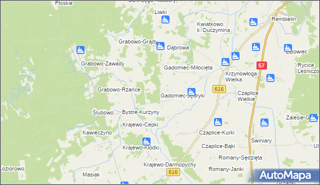 mapa Gadomiec-Jędryki, Gadomiec-Jędryki na mapie Targeo