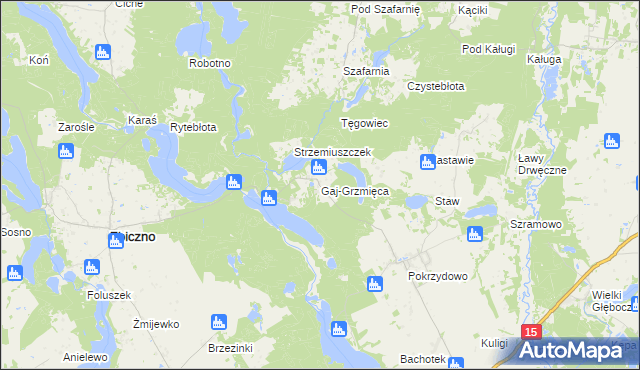 mapa Gaj-Grzmięca, Gaj-Grzmięca na mapie Targeo