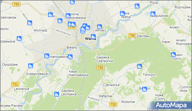 mapa Gajówka Czerwonka, Gajówka Czerwonka na mapie Targeo