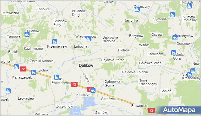 mapa Gajówka-Parcel, Gajówka-Parcel na mapie Targeo