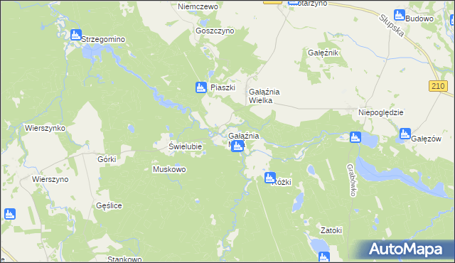 mapa Gałąźnia Mała, Gałąźnia Mała na mapie Targeo