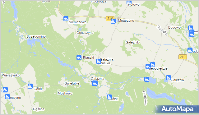 mapa Gałąźnia Wielka, Gałąźnia Wielka na mapie Targeo