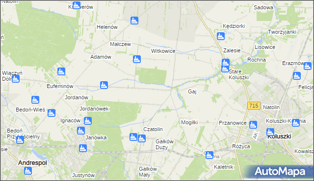 mapa Gałkówek-Parcela, Gałkówek-Parcela na mapie Targeo