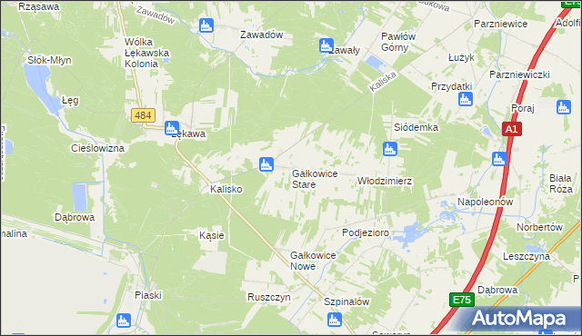 mapa Gałkowice Stare, Gałkowice Stare na mapie Targeo