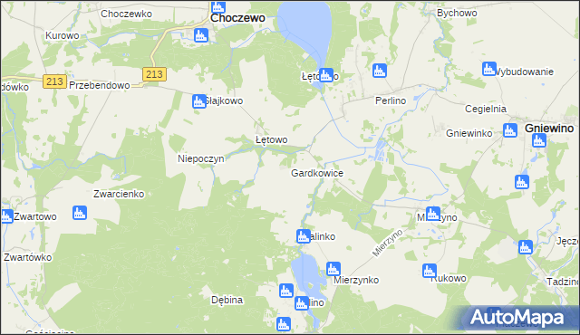 mapa Gardkowice, Gardkowice na mapie Targeo