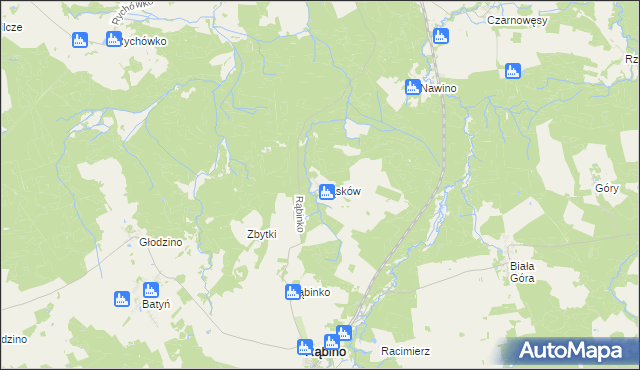 mapa Gąsków, Gąsków na mapie Targeo