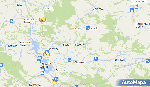 mapa Gaszów, Gaszów na mapie Targeo