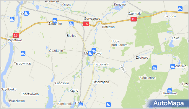 mapa Gębice gmina Mogilno, Gębice gmina Mogilno na mapie Targeo