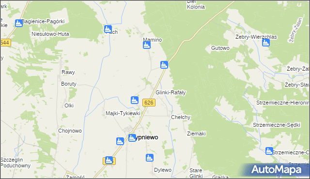 mapa Glinki-Rafały, Glinki-Rafały na mapie Targeo