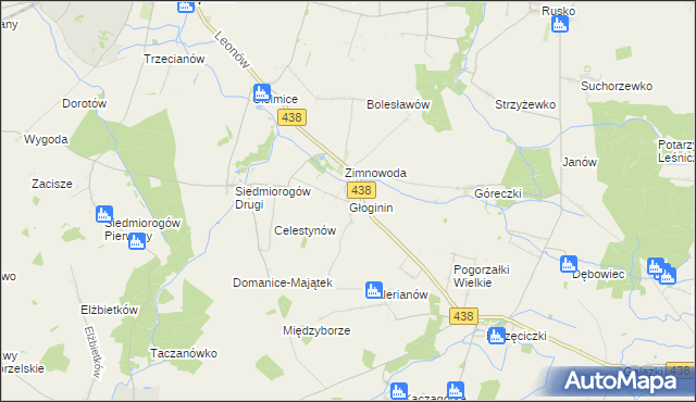 mapa Głoginin, Głoginin na mapie Targeo