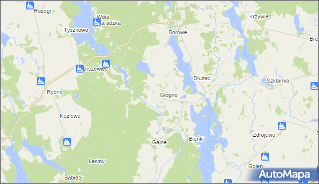 mapa Głogno, Głogno na mapie Targeo