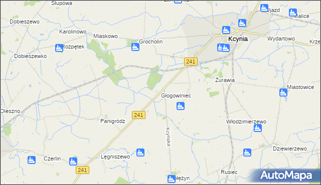 mapa Głogowiniec, Głogowiniec na mapie Targeo