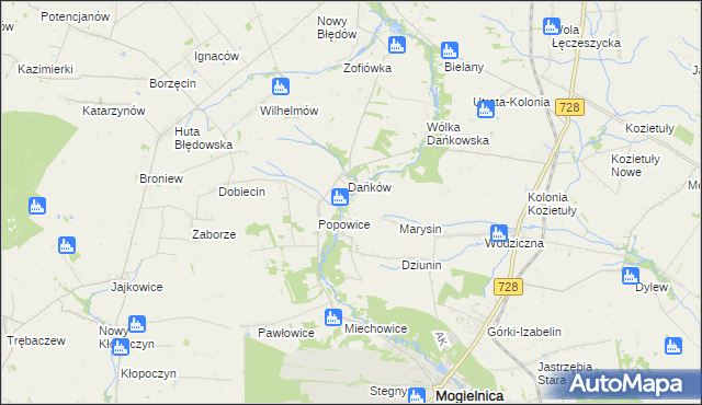 mapa Główczyn-Towarzystwo, Główczyn-Towarzystwo na mapie Targeo