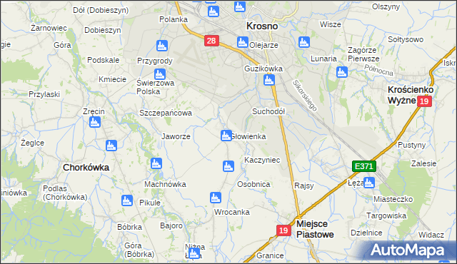 mapa Głowienka, Głowienka na mapie Targeo