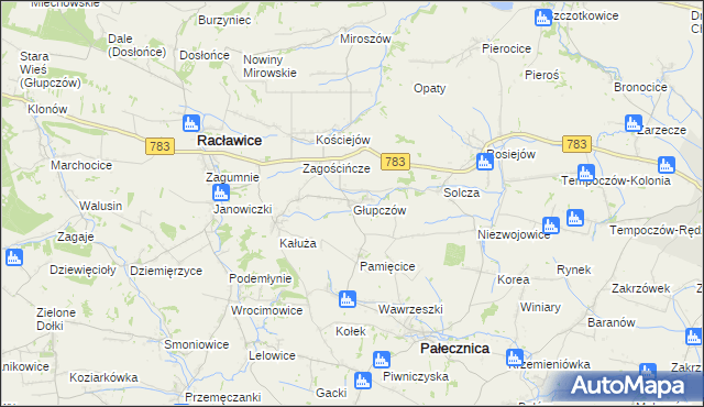 mapa Głupczów, Głupczów na mapie Targeo