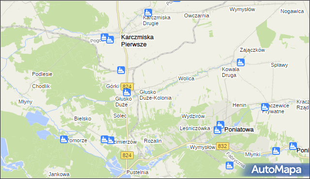 mapa Głusko Małe, Głusko Małe na mapie Targeo