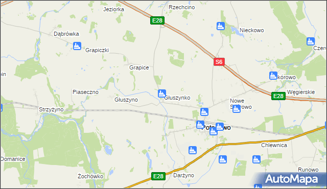 mapa Głuszynko, Głuszynko na mapie Targeo