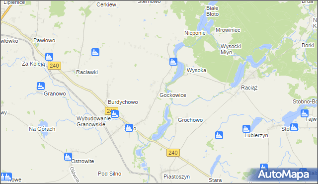 mapa Gockowice, Gockowice na mapie Targeo