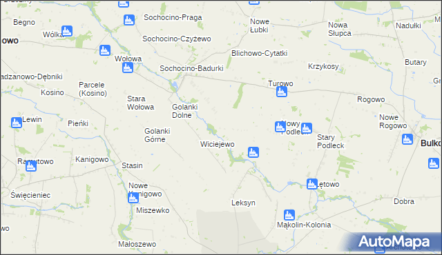 mapa Gocłowo, Gocłowo na mapie Targeo