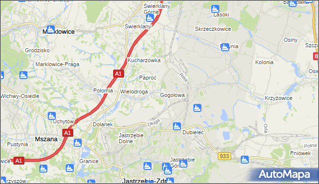 mapa Gogołowa, Gogołowa na mapie Targeo