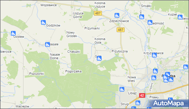 mapa Goła, Goła na mapie Targeo