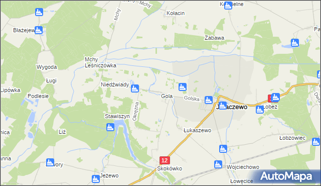 mapa Gola gmina Jaraczewo, Gola gmina Jaraczewo na mapie Targeo