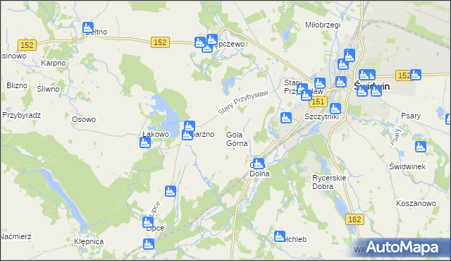 mapa Gola Górna, Gola Górna na mapie Targeo