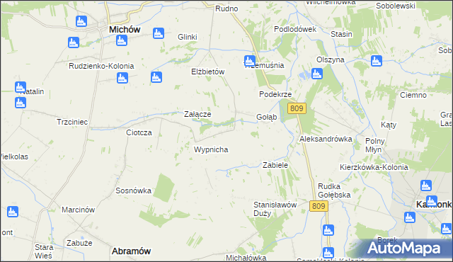 mapa Gołąb-Kolonia, Gołąb-Kolonia na mapie Targeo