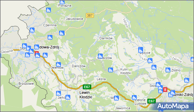 mapa Gołaczów, Gołaczów na mapie Targeo