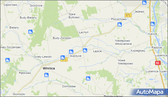 mapa Golądkowo, Golądkowo na mapie Targeo