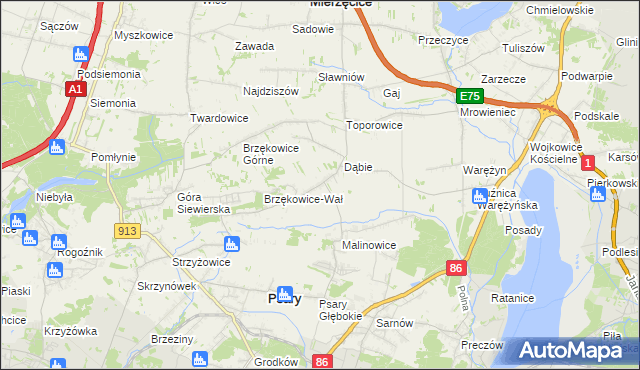 mapa Goląsza Dolna, Goląsza Dolna na mapie Targeo