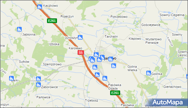 mapa Gołaszyn gmina Bojanowo, Gołaszyn gmina Bojanowo na mapie Targeo