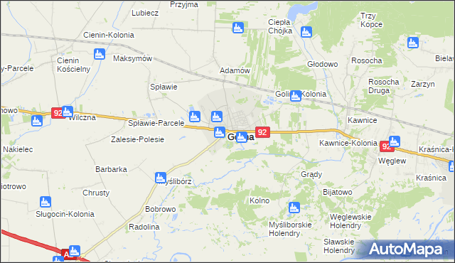 mapa Golina powiat koniński, Golina powiat koniński na mapie Targeo