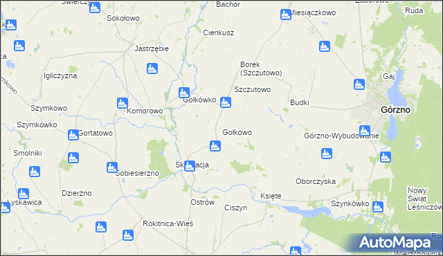 mapa Gołkowo gmina Górzno, Gołkowo gmina Górzno na mapie Targeo