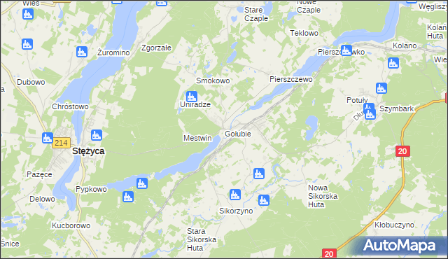 mapa Gołubie, Gołubie na mapie Targeo