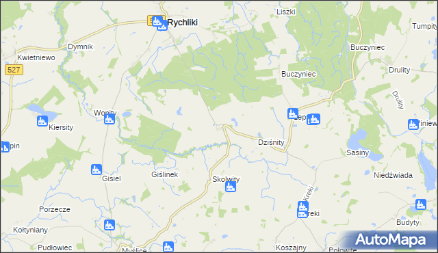 mapa Gołutowo, Gołutowo na mapie Targeo