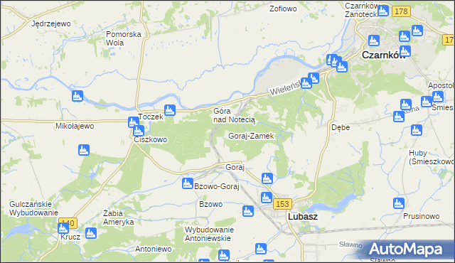 mapa Goraj-Zamek, Goraj-Zamek na mapie Targeo