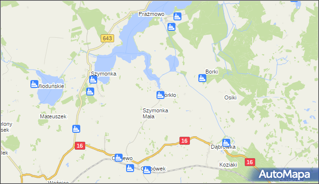 mapa Górkło, Górkło na mapie Targeo