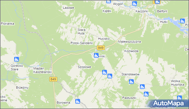 mapa Górniki gmina Józefów, Górniki gmina Józefów na mapie Targeo