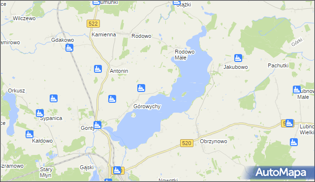 mapa Górowychy Małe, Górowychy Małe na mapie Targeo