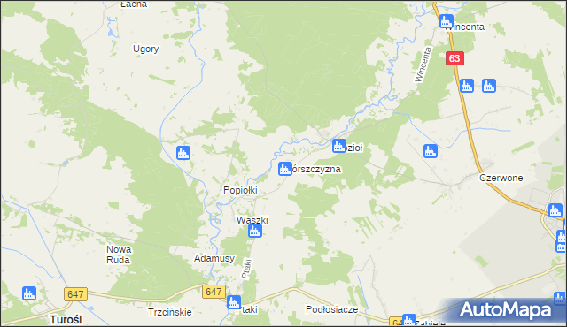 mapa Górszczyzna, Górszczyzna na mapie Targeo