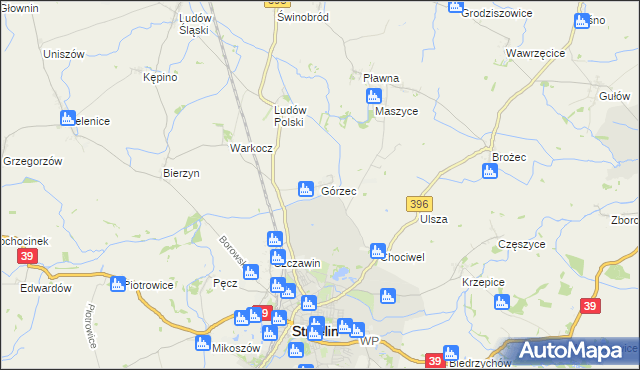 mapa Górzec, Górzec na mapie Targeo